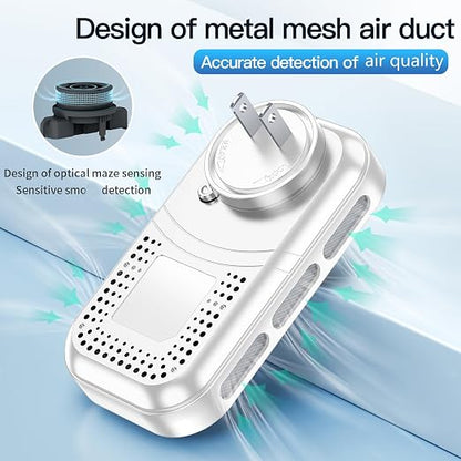 Plug in 6-in-1 Environment Detectors, HD Display Temperature Humidity Monitor - Image 6