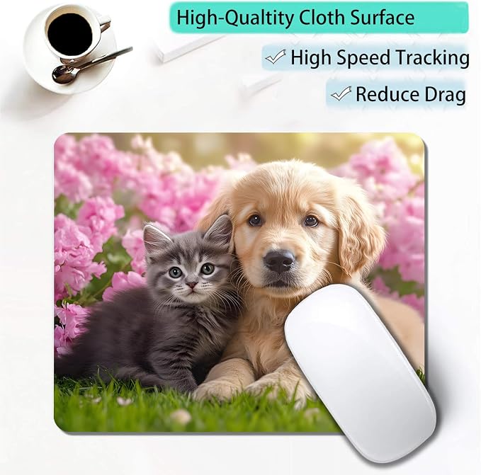 Kawaii Cat and Dog Custom Mouse Pad - Image 3