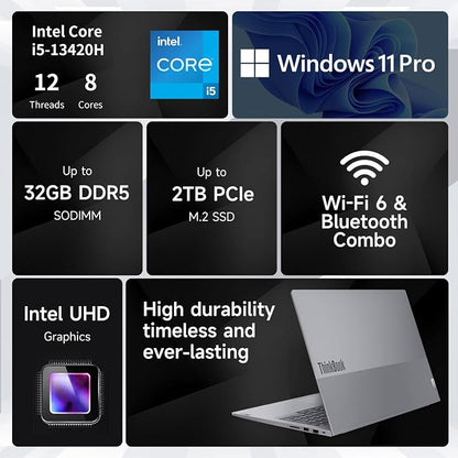Lenovo ThinkBook 16 Business Laptop, 8-Core Intel i5-13420H, 16GB DDR5 RAM - Image 2