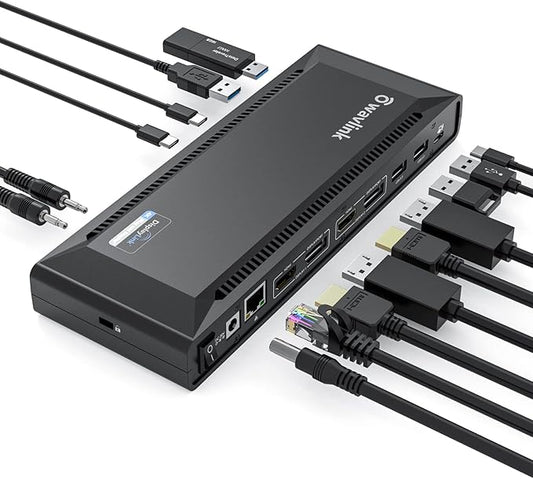 WAVLINK DisplayLink Laptop Docking Station Dual 4K@60Hz, 100W PD Charging by WAVLINK%C2%AE