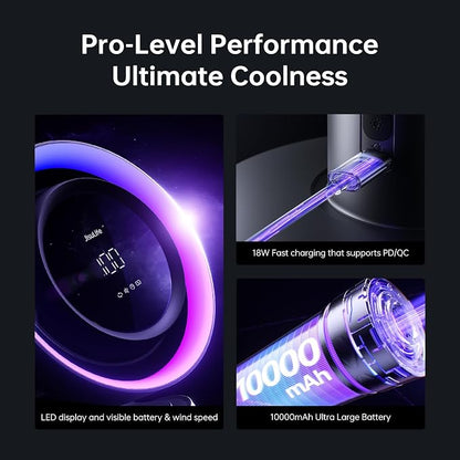 JISULIFE Table Fan Pro3, 3-IN-1 Turbo Oscillating Fan - Image 6