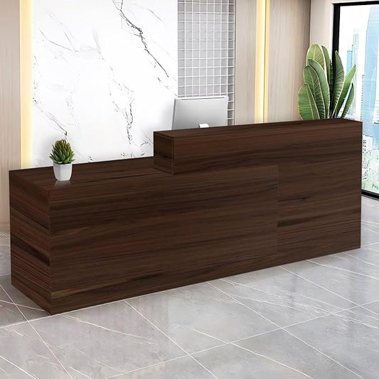 Reception Desk with Counter Modern Checkout Counter with Lockable Drawer by Unknown