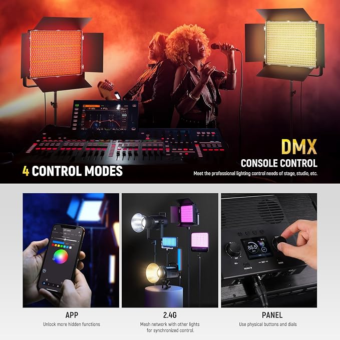 NEEWER 150W RGB LED Panel Video Light Kit - Image 7