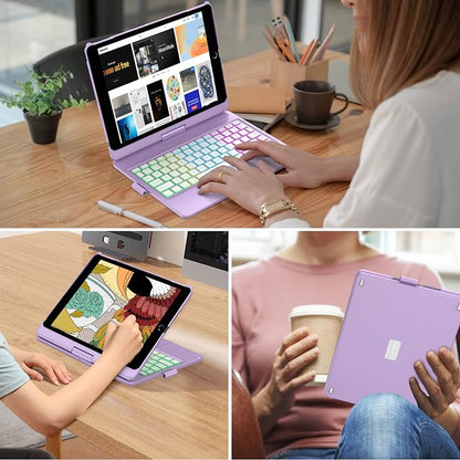 HOTLIFE Case with Keyboard for iPad 10.2, Touch Trackpad Keyboard Case for iPad - Image 7
