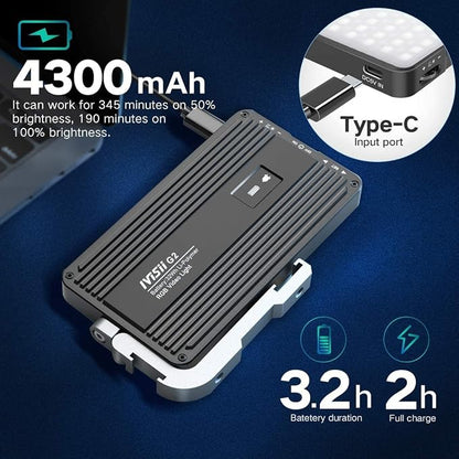 G2 RGB Portable On Camera Light, Built-in 4300mAh Lithium Battery Video - Image 3