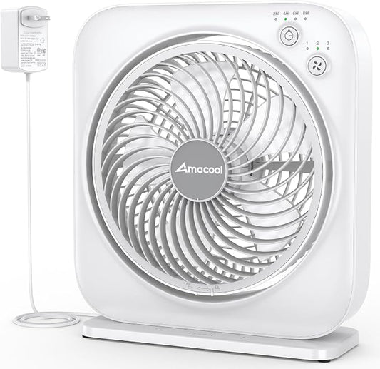 AMACOOL Table Fan, 12 inch Box Fan by AMACOOL