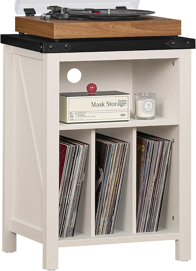 Record Player Stand with Vinyl Record Storage Holds up to 160 Albums, Large by Joaxswe