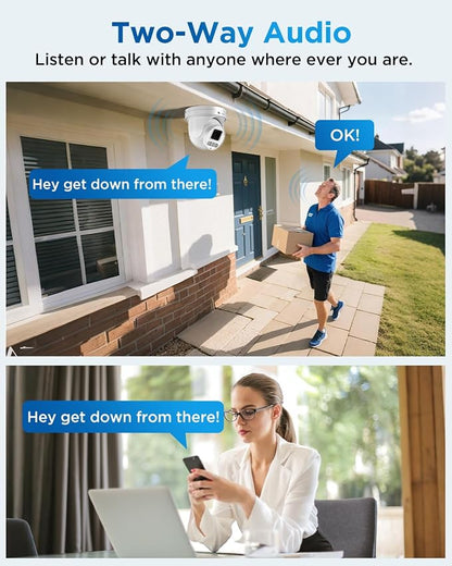 4COVR 4K PoE PTZ Security Camera System, 4X 8MP PoE IP PTZ Camera Two Way Audio - Image 7