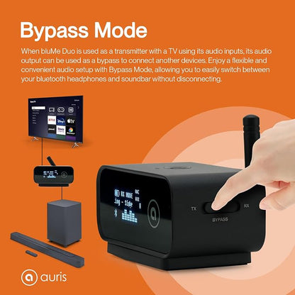 Auris Blume Duo HiFi Bluetooth 5.0 Music TV Transmitter & Receiver Long Range - Image 4