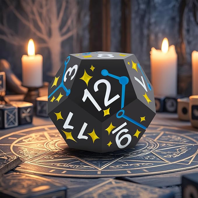 PJOY Metal Dice Set D&D Star DND Dice Set Polyhedral Dice - Image 8