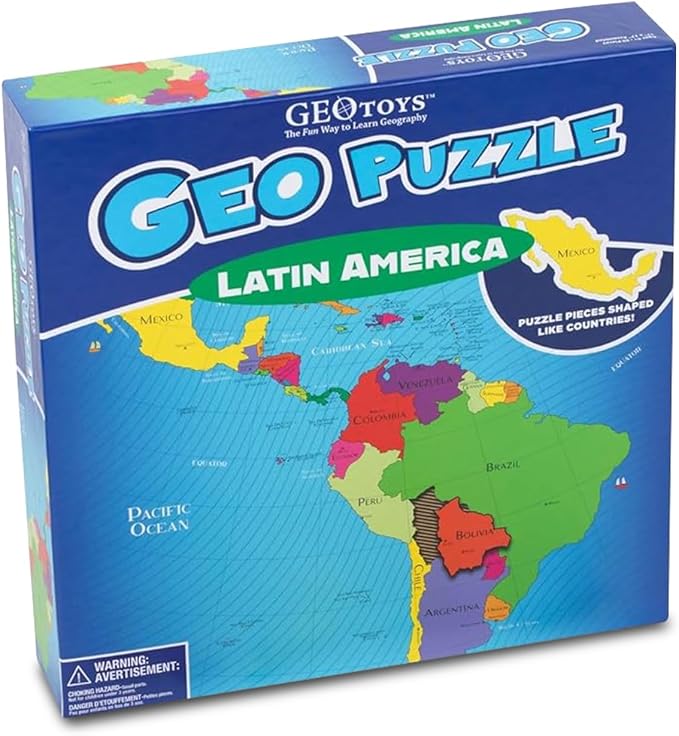GeoToys GeoPuzzle, Latin America Shaped Jigsaw Puzzles, Geography Game - Image 6