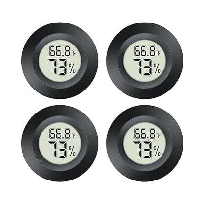4pcs Mini Hygrometer Thermometer Indoor Outdoor Round Humidity Meter by Maiweitong