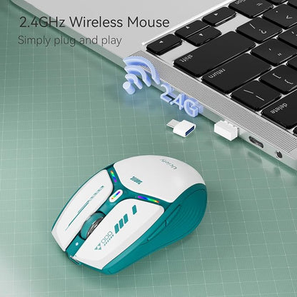 Uciefy V19 Wireless Mouse, 2.4GHz Rechargeable Mouse LED - Image 5