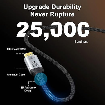 Fiber Optic HDMI Cable 6FT, 8K Long HDMI 2.1 Cable, 48Gbps Ultra High Speed - Image 6