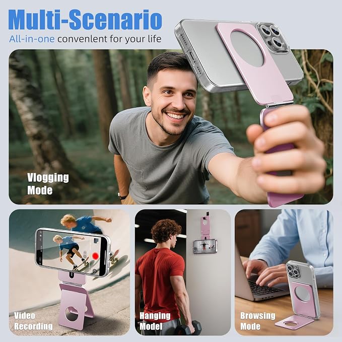 Magnetic Tripod for iPhone, Aluminium Phone Tripod Stand Compatible - Image 4