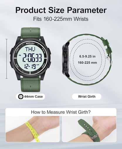 Beeasy Digital Watch for Men Women, 50M Waterproof, Ultra-Thin & Lightweight - Image 6