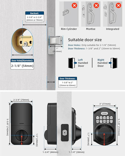 TEEHO TE001 Keyless Entry Door Lock - Image 6