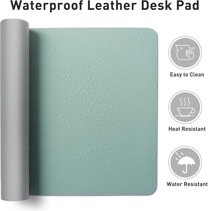 Aothia Leather Desk Pad Protector, Mouse Pad, Office Desk Mat, Non-Slip PU - Image 6