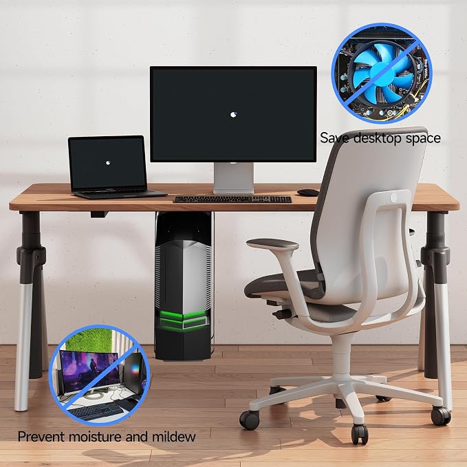 Suptek Uiversal PC Wall Mount, Computer Case CPU Holder Under-Desk PC Holder - Image 2