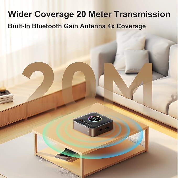 Upgrade Bluetooth 5.2 Transmitter Receiver aptX Adaptive/Low Latency/HD - Image 4