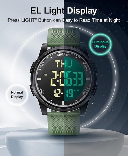 Beeasy Digital Watch for Men Women, 50M Waterproof, Ultra-Thin & Lightweight - Image 5
