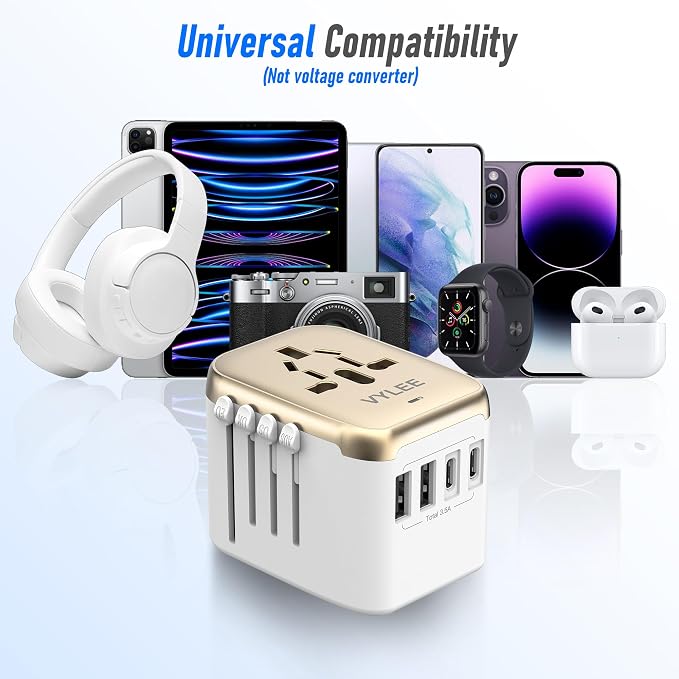 Universal International Power Travel Plug Adapter, 5 in 1 European Travel Plug - Image 6