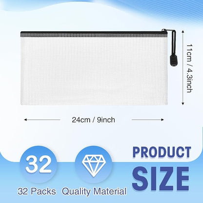 Jetec 32 Pcs Mesh Zipper Bags Toy Storage Bikini Organizer Bag Bolsas Para - Image 2