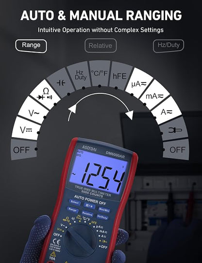 AstroAI Digital Multimeter and Analyzer TRMS 6000 Counts Volt Meter Ohmmeter - Image 4