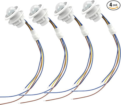 4 Pack PIR Motion Sensor Light Switch, AC 110-240V Adjustable LUX Light by Unknown