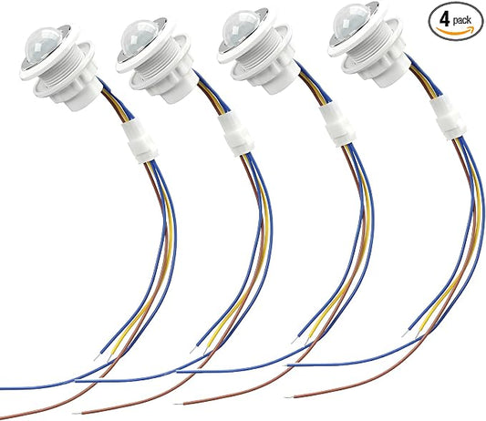 4 Pack PIR Motion Sensor Light Switch, AC 110-240V Adjustable LUX Light by Unknown
