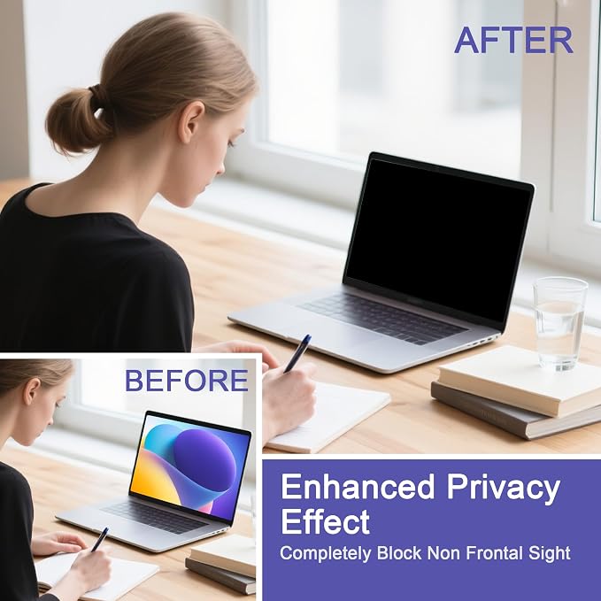 360° Privacy Screen Protector for Macbook Air 13.6/13 Inch, Privacy Screen - Image 3