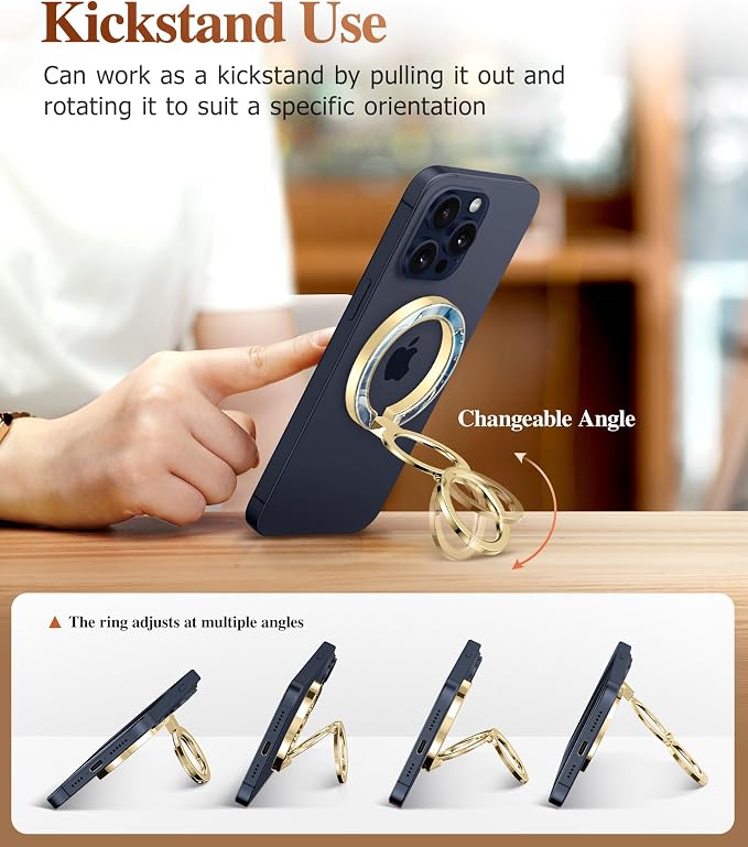 GVIEWIN Magnetic Phone Ring Holder, Compatible - Image 4