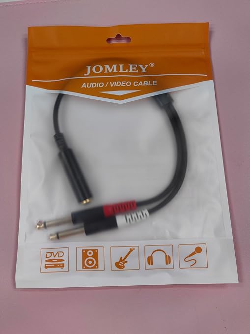 1/4 TRS Female to Dual 1/4 TS Y Splitter Cable Adapter, 1/4" Female TRS to Dual - Image 7