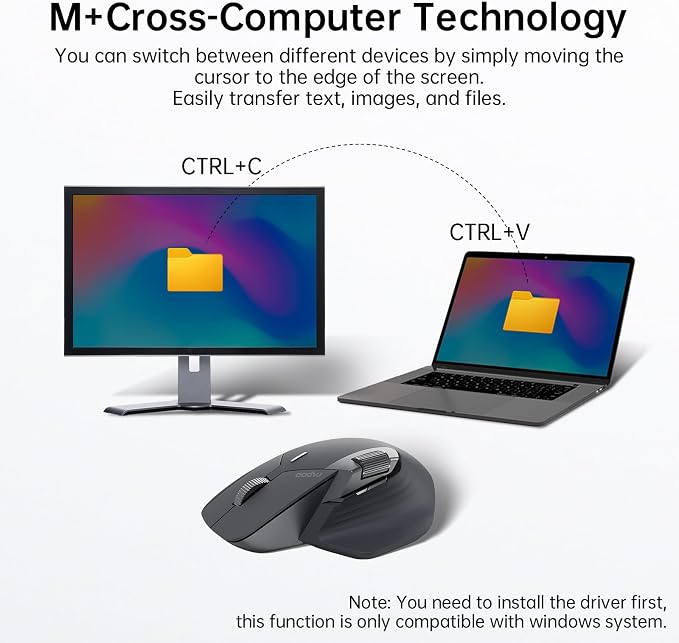 Rapoo MT760 Multi-Device Wireless Mouse, 11 Programmable Buttons, 4K DPI - Image 3