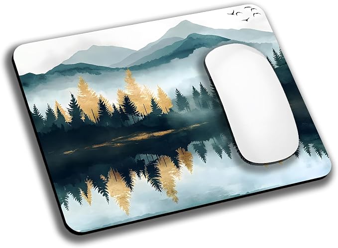 Aesthetics Misty Forest Mountain Mouse Pads by EASTSMOOTH