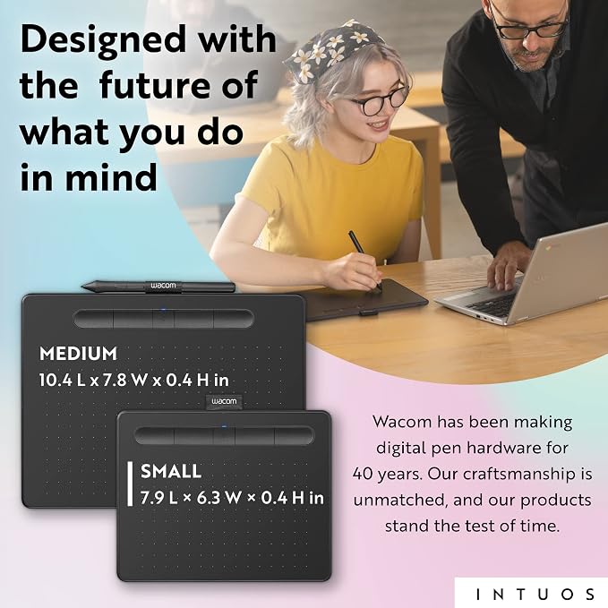 Wacom Intuos Small Bluetooth Graphics Drawing Tablet, 4 Customizable ExpressKeys - Image 7