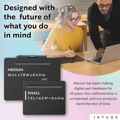 Wacom Intuos Small Bluetooth Graphics Drawing Tablet, 4 Customizable ExpressKeys - Image 7