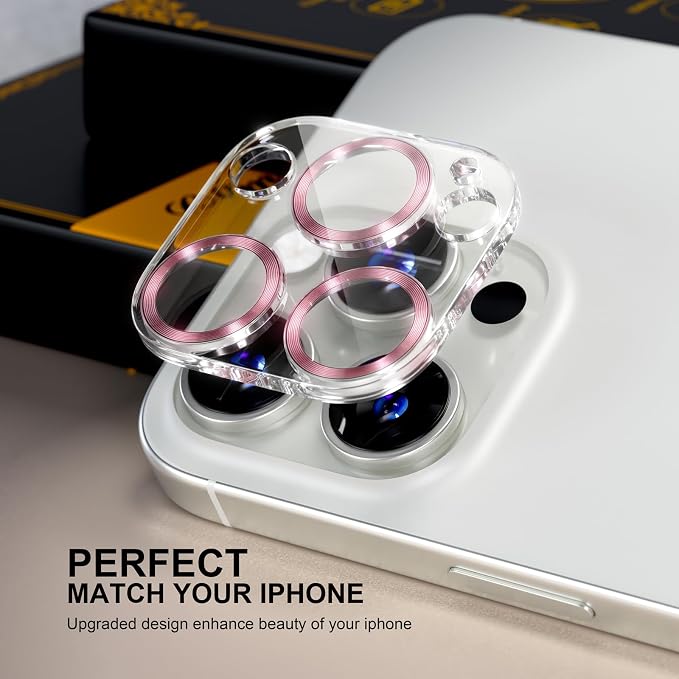 beuxece for 6 Pack iPhone 16 Pro/iPhone 16 Pro Max Camera Lens Protector 9H - Image 5