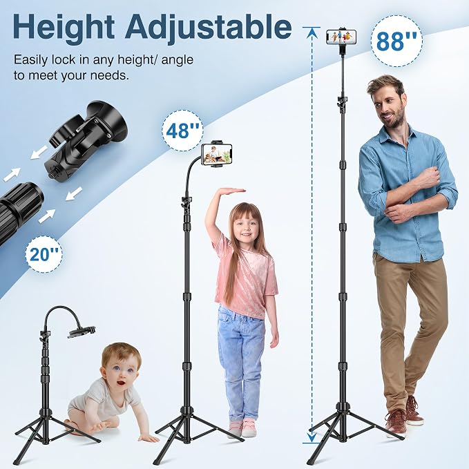 88" Tripod for iPhone, Phone Tripod - Image 2