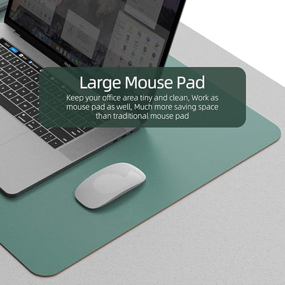 YSAGi Desk Mat, Desk Pad, 35.4" x 17" Laptop Leather Desk Pad Protector - Image 4