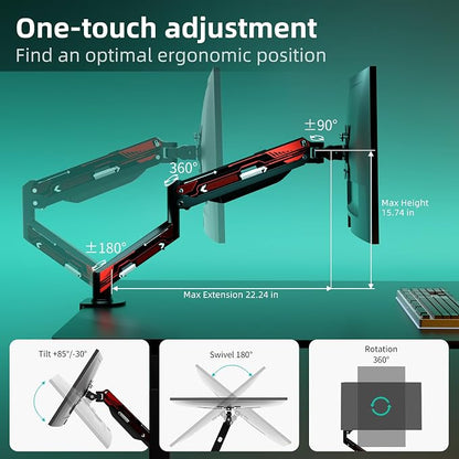 Suptek Monitor Mount Gas Spring Arm Desk Mount Stand - Image 3