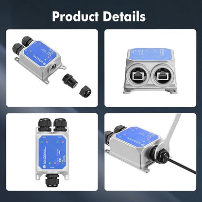 IP67 Outdoor Gigabit PoE Passthrough Switch - 1 In 2 Out Extender - Image 7