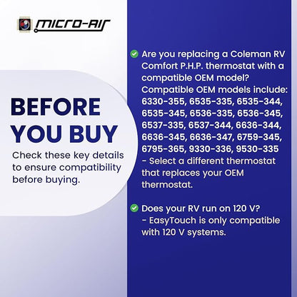 MICRO-AIR EasyTouch Digital RV Thermostat Replacement - Image 9