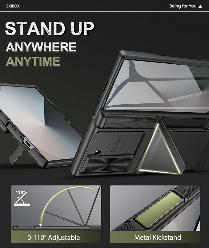 for Galaxy Z Fold 6 Case with Card Holder & Kickstand & Hinge Protection & - Image 3