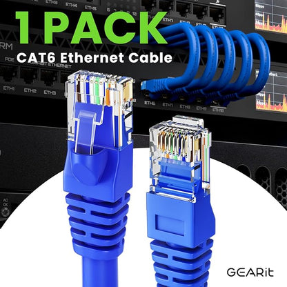 GEARit Cat 6 Ethernet Cable Cat6 Network Patch, Snagless Cord, Internet - Image 2