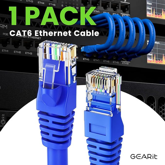 GEARit Cat 6 Ethernet Cable Cat6 Network Patch, Snagless Cord, Internet - Image 2