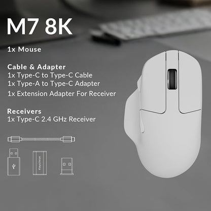 Keychron M7 8K Wireless Mouse, 30K DPI Optical Computer Mice, 2.4 - Image 9