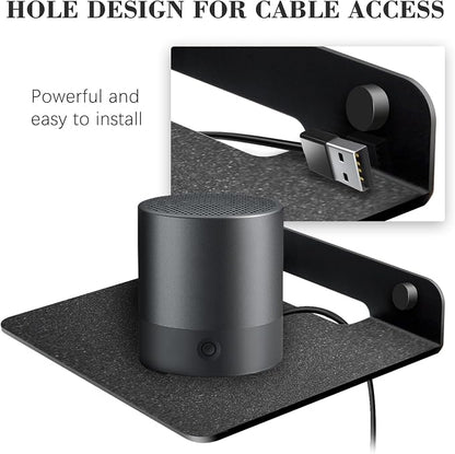 WISDING Small Floating Shelves, 4.25" Wall Metal Speaker Mount Shelves - Image 5
