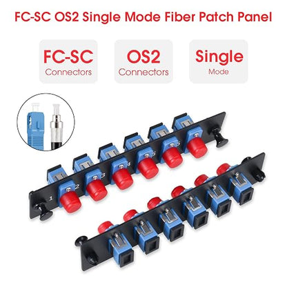 6 Simplex FC/UPC-SC/UPC Fiber Patch Panel - Image 5
