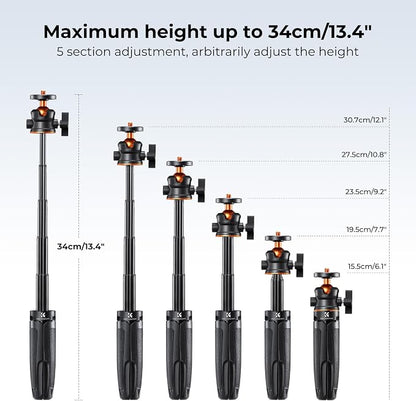 K&F Concept Selfie Stick Tripod, 360 Degree Rotation Mini Phone Stand - Image 2